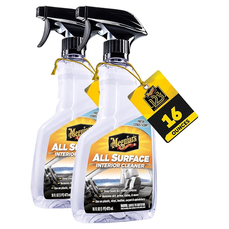 Meguiar's Limpador para Interior Automotivo de Todas as Superfícies, Aroma Cítrico, 473 mL, Kit com 2