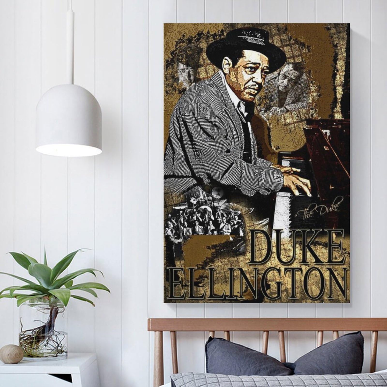 Art Poster Duke Ellington American Musician Vintage Canvas Wall