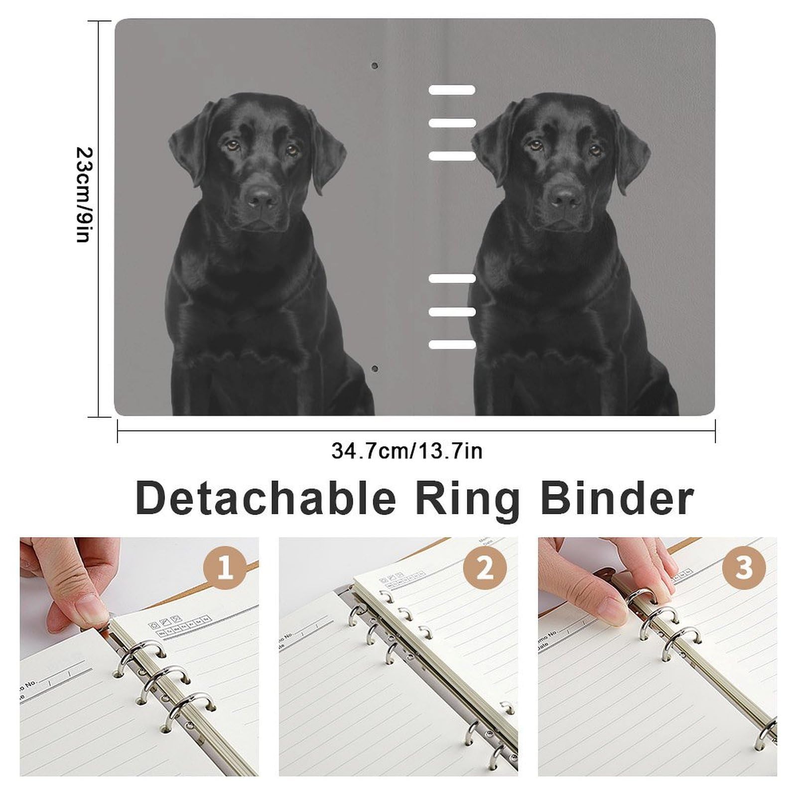 Amazon | ルーズリーフノート ラブラドール レトリーバー犬 システム 