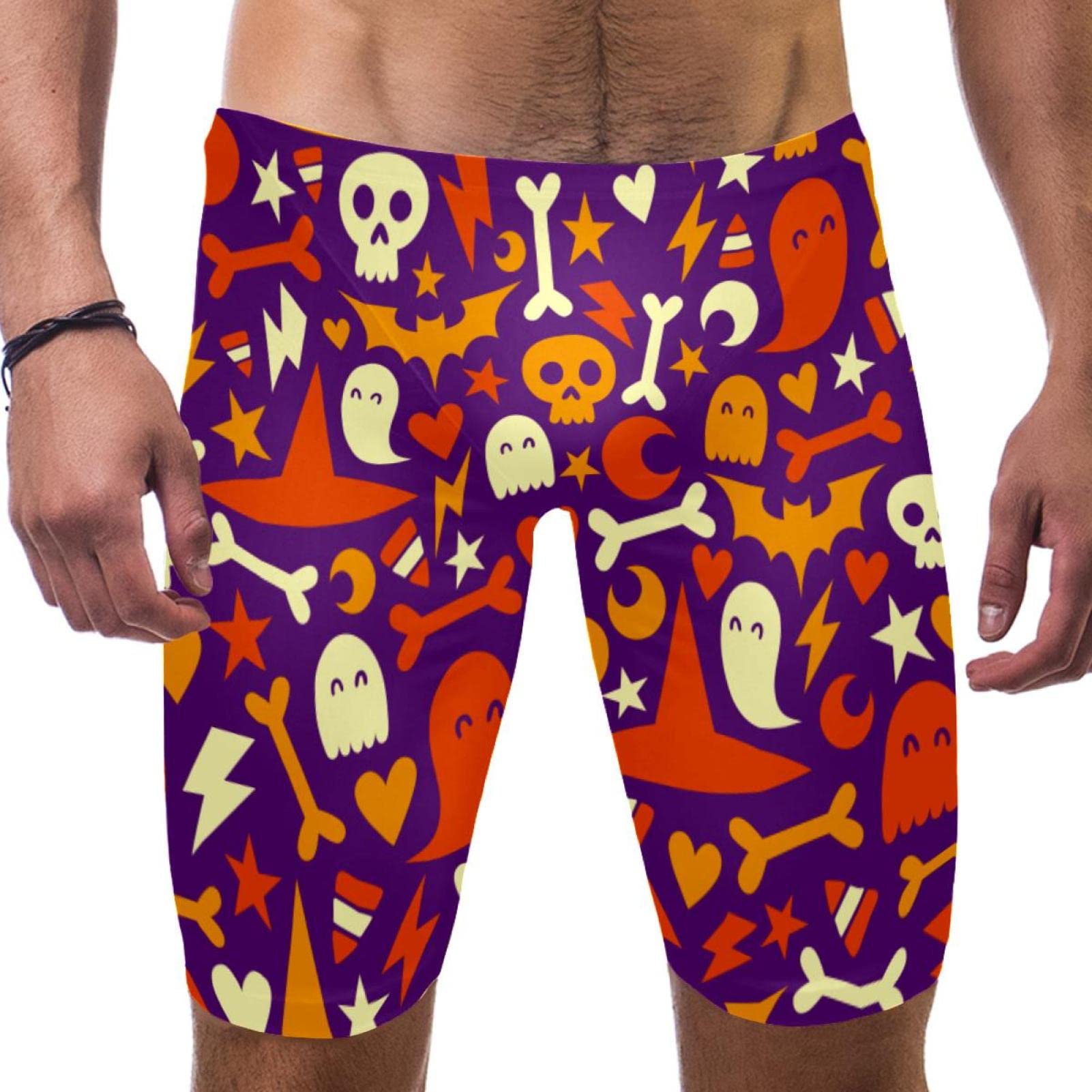 Traje de baño de hombre multicolor con estampado de calaveras XXL 7