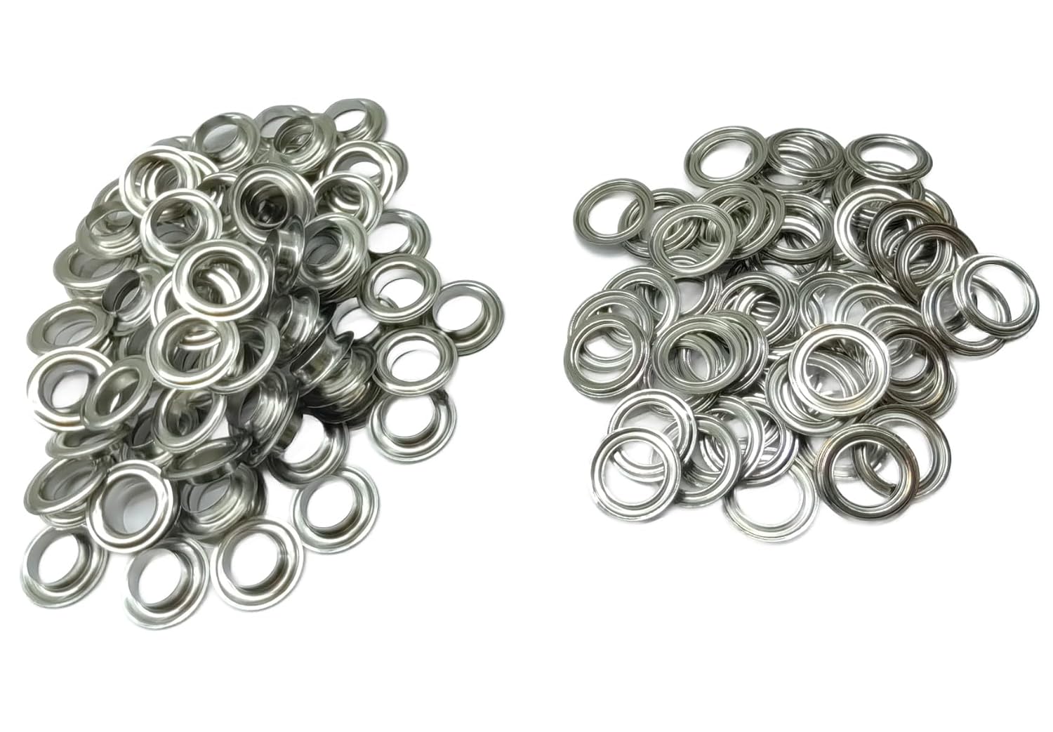 316 Stainless Steel Grommet and Washer Set – 12mm（0.47in） Inner Diameter, Marine Grade, Heavy-Duty & Rustproof, 100 Sets Metal Eyelets for Tarp, Fabric, Leather, DIY Projects