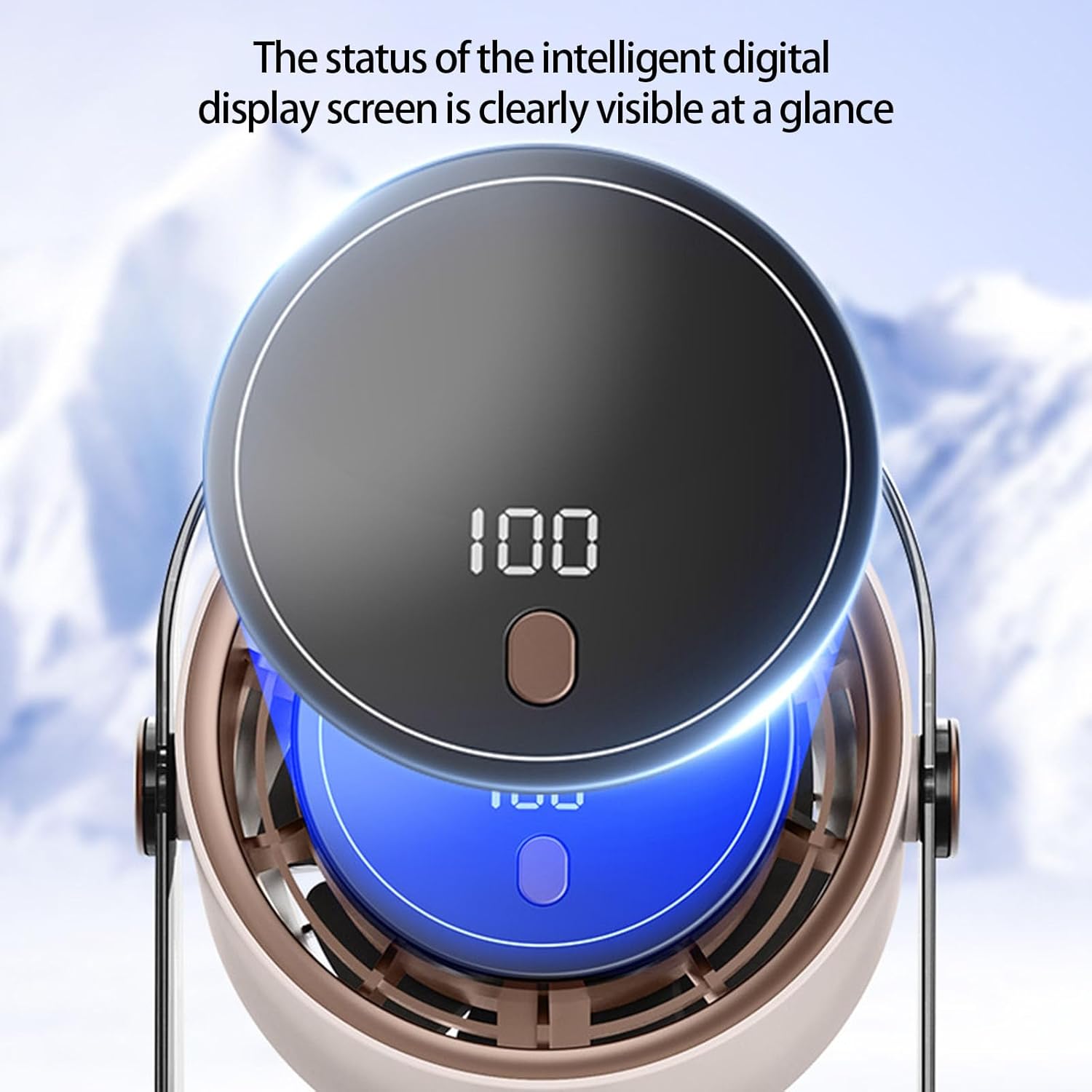 Practical Small Desktop Fan Bladeless Comfortable Rechargeable Air Cooling ABS Texture For Home Table And Wall USB Cooling