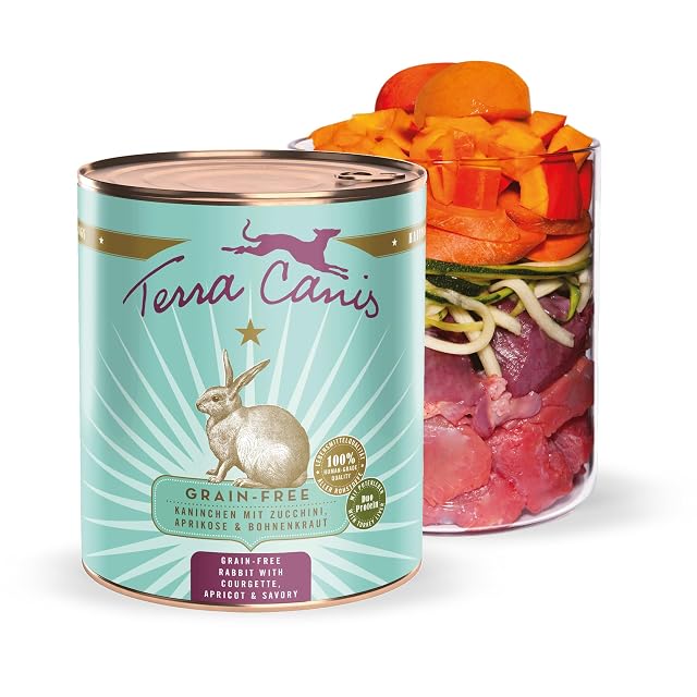 Terra Canis Conejo con calabacín, Comida sin Cereales para Perros, 800g