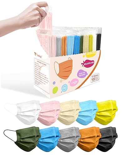 Miniatura 138 de Mascarillas desechables paquete de 100 unidades, 4 capas ASTM nivel 3 grado médico, transpirables para protección al aire libre de adultos, Sinfonía