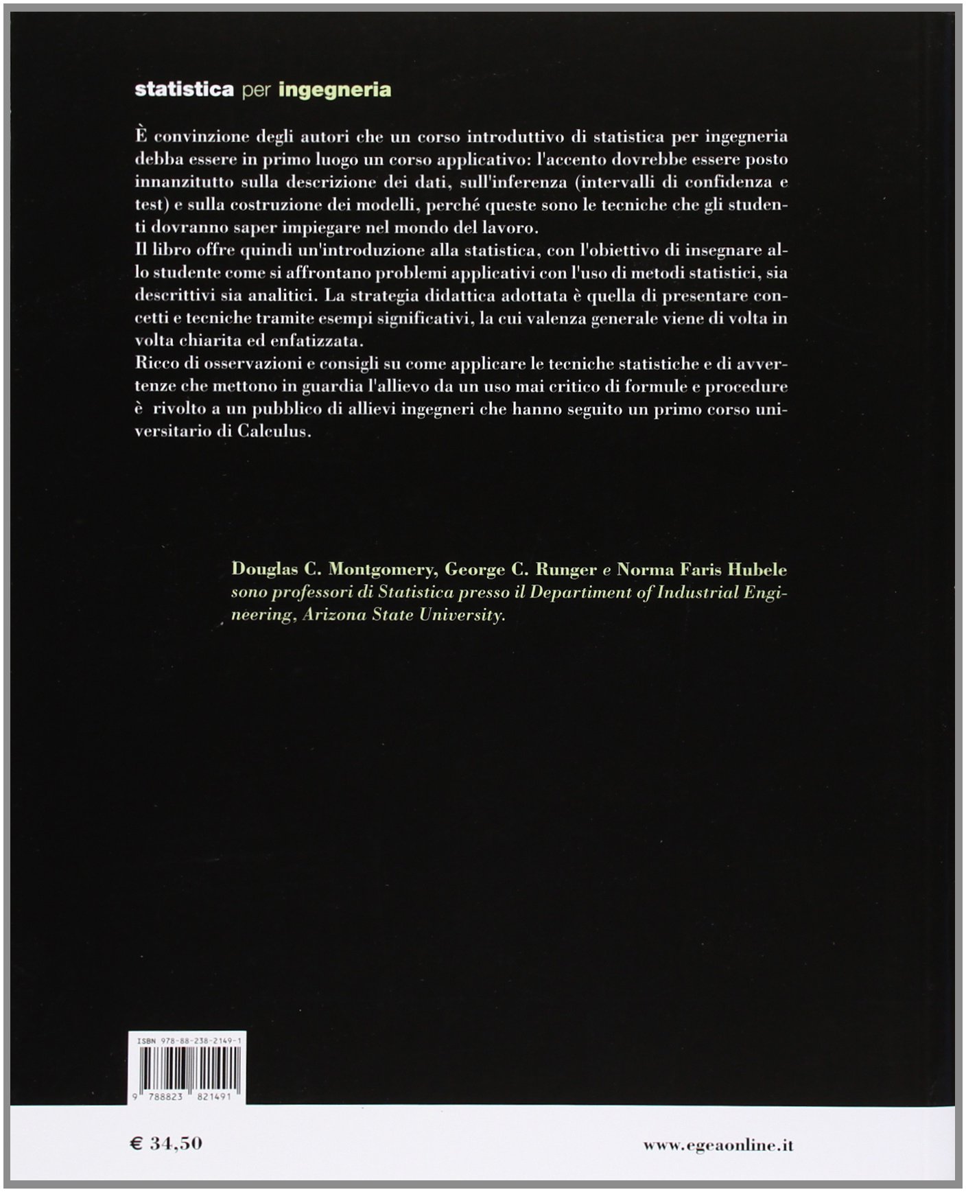 Statistica per ingegneria