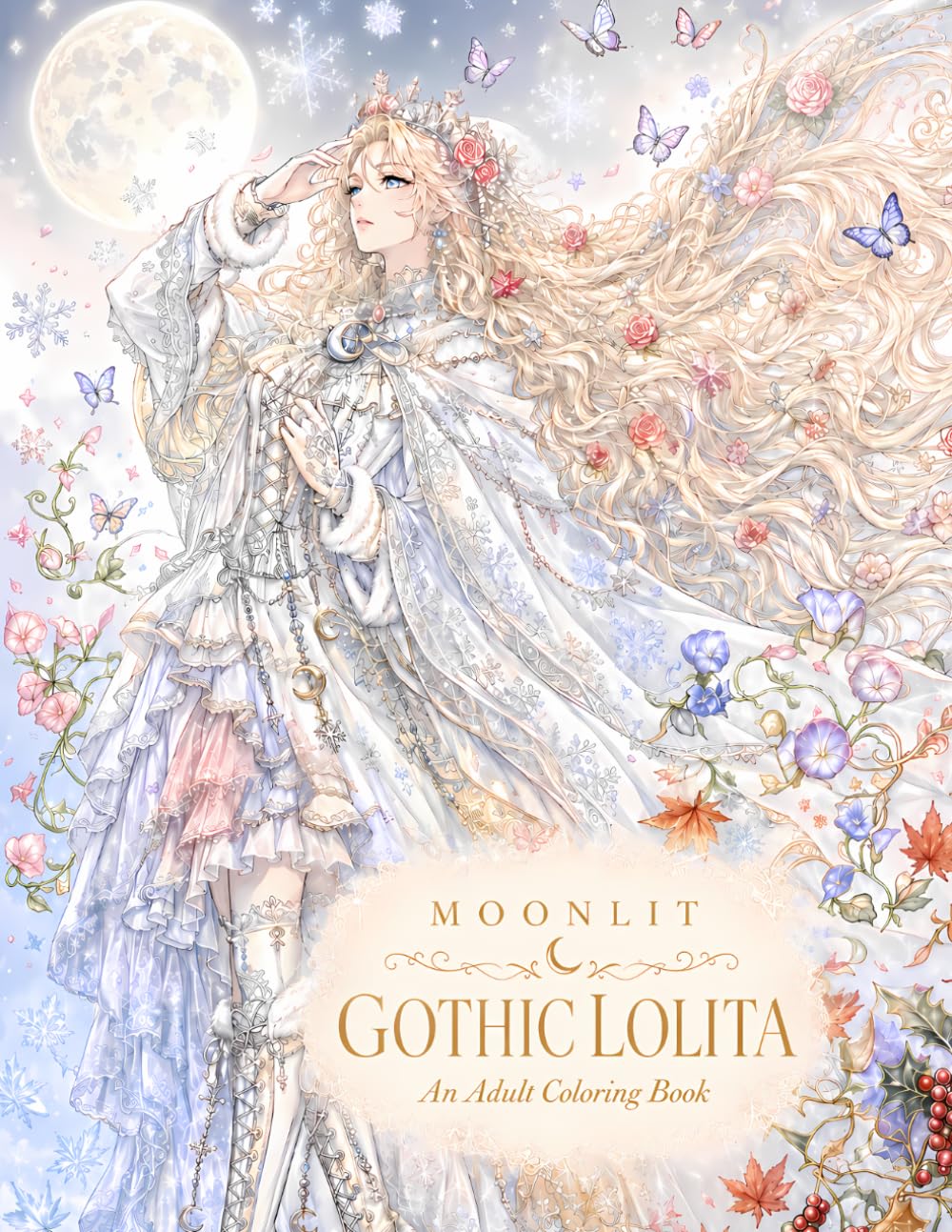 Moonlit Gothic Lolita: An Adult Coloring Book