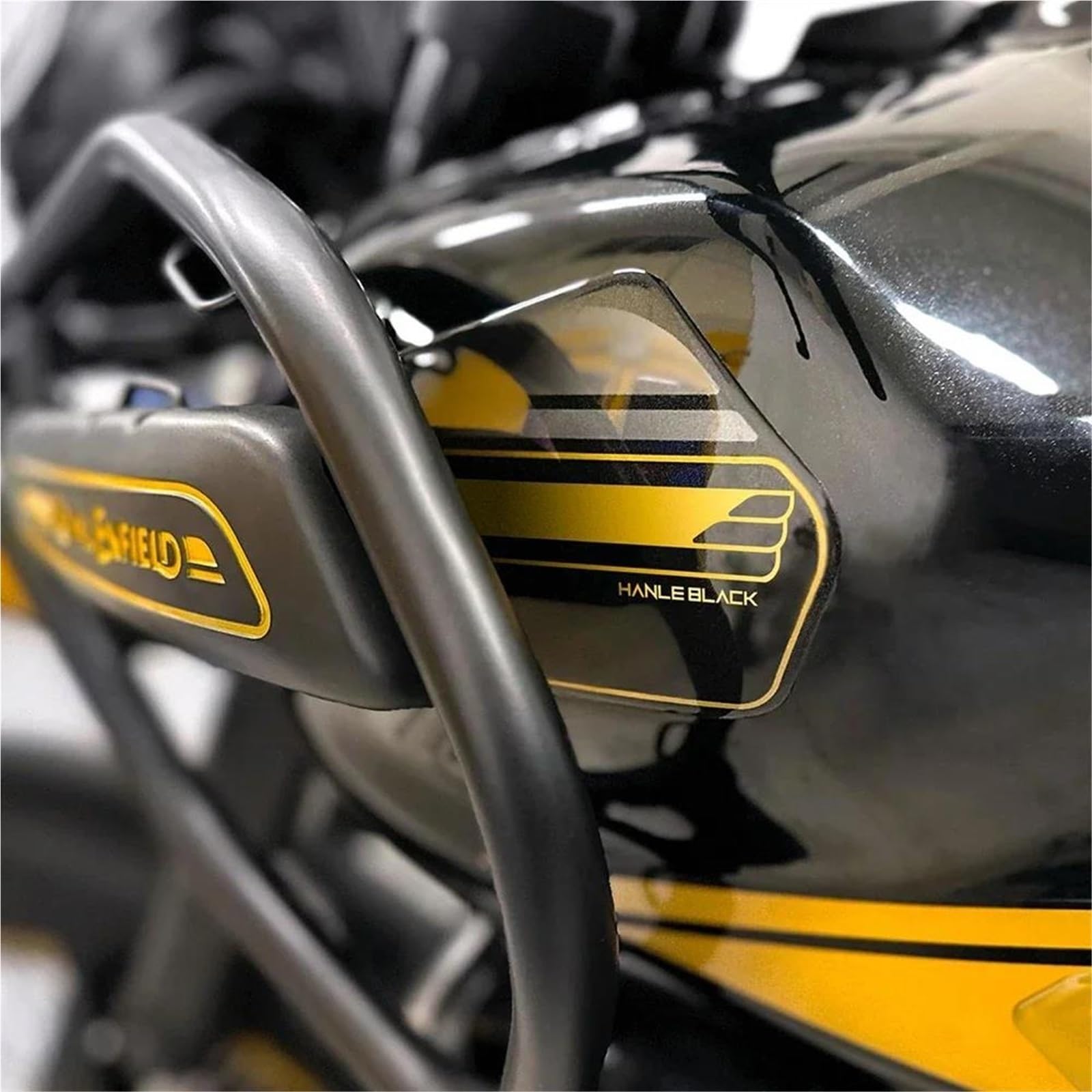 Für Royal Für Enfield Himalayan 450 Hanle Schwarz Motorrad Kraftstofftank Pad Tank Seitenschutz Aufkleber Kit Zubehör Wasserdicht Für