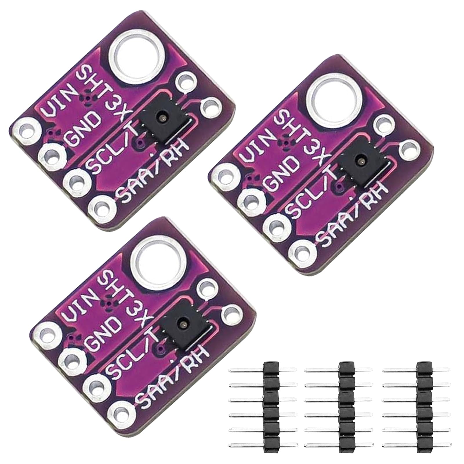 APKLVSR SHT31-D Temperatur Feuchtigkeit Sensor,Digital Temperatursensor Feuchtigkeitssensor Modul mit IIC I2C Schnittstelle,2.4~5.5VDC Humidity Sensor für Arduino（3 Stück）