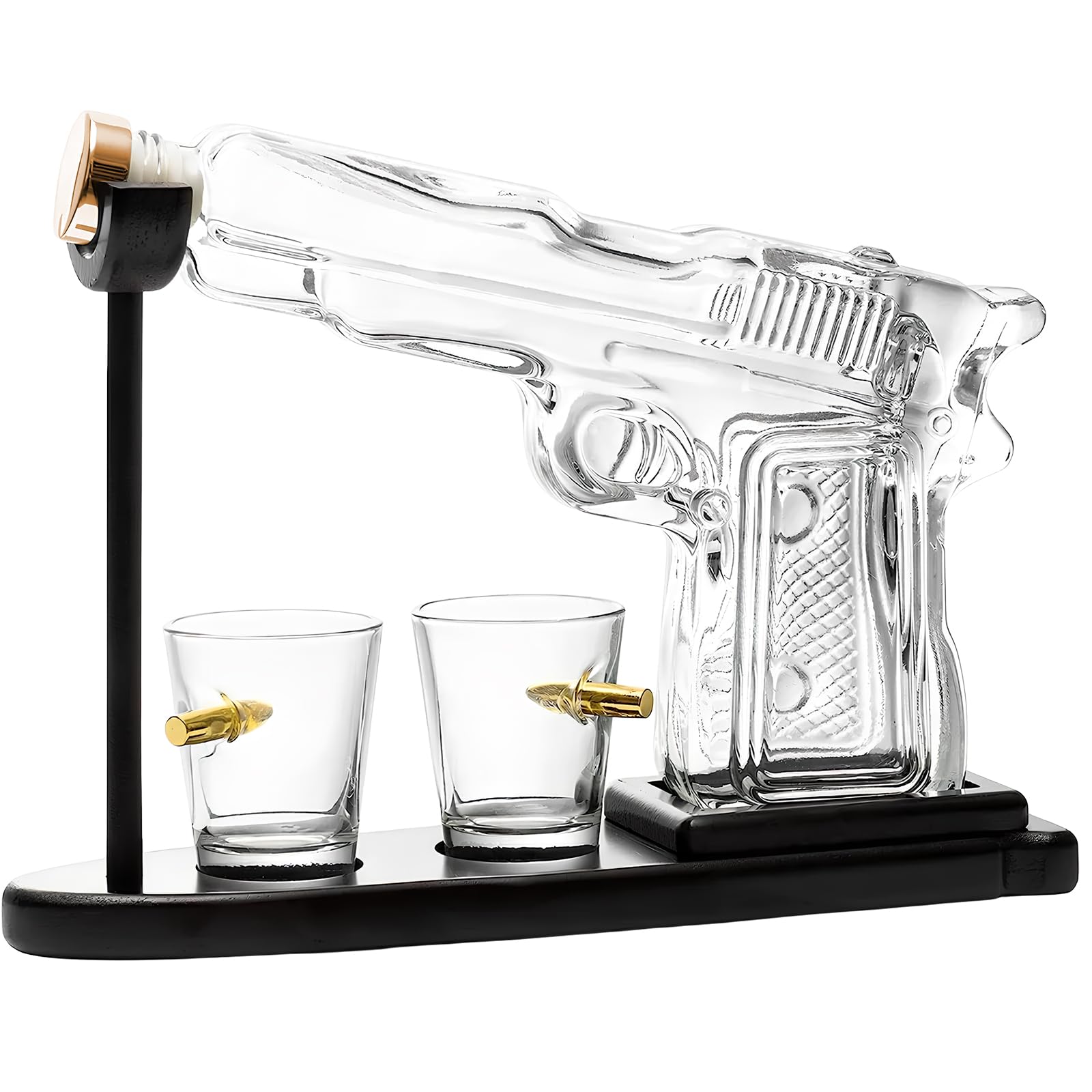 Carafe Whisky, Carafe à Whisky, Verre à Whisky, Carafe à Whisky Pistolet, Carafe Pistolet Rhum, Coffret Whisky Cadeau Homme, Cadeau Anniversaire Homme