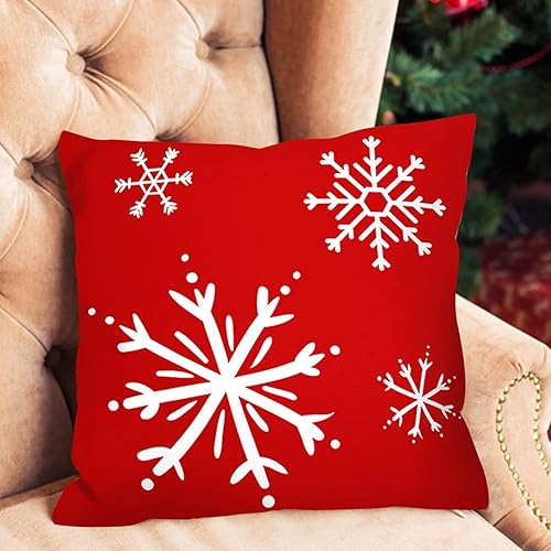 Miniatura 5 de Scceatti Fundas de almohada de Navidad con cremallera cuadrada de 18 x 18 pulgadas, funda de cojín de invierno corta de felpa esponjosa de moda para