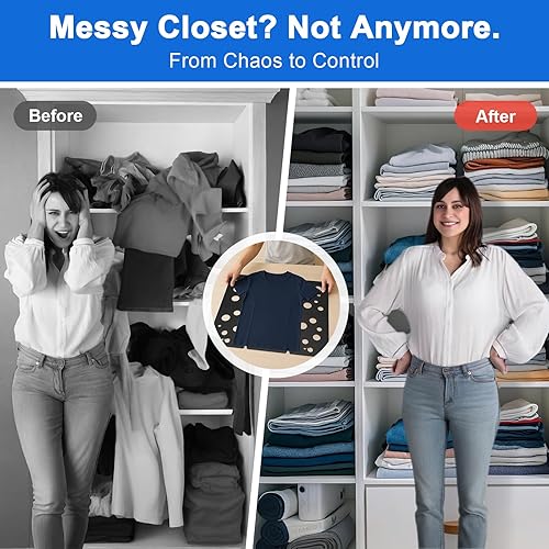 Miniatura 2 de BoxLegend V5 - Carpeta para camisas, organizador plegable para ropa, plástico duradero, color negro