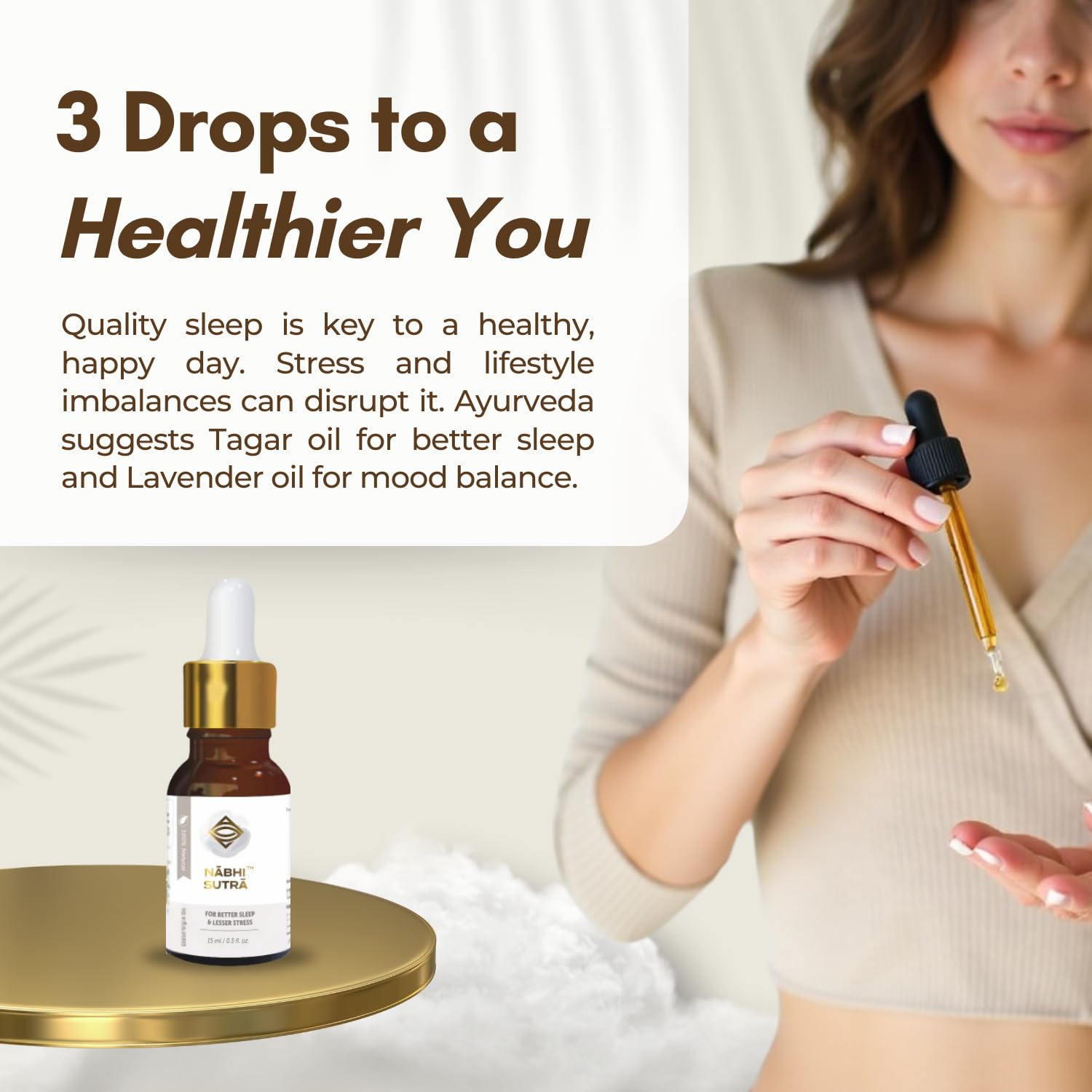 Nabhi Sutra Peaceful Sleep & Stress Ease Belly Button Oil | Ayurvedic Blend with Tagar & Cow Ghee for Natural Stress & Anxiety Relief | Supports Relaxation & Better Sleep – 15ml Nabhi Sutra Peaceful Sleep & Stress Ease Belly Button Oil | Ayurvedic Blend with Tagar & Cow Ghee for Natural Stress & Anxiety Relief | Supports Relaxation & Better Sleep – 15ml