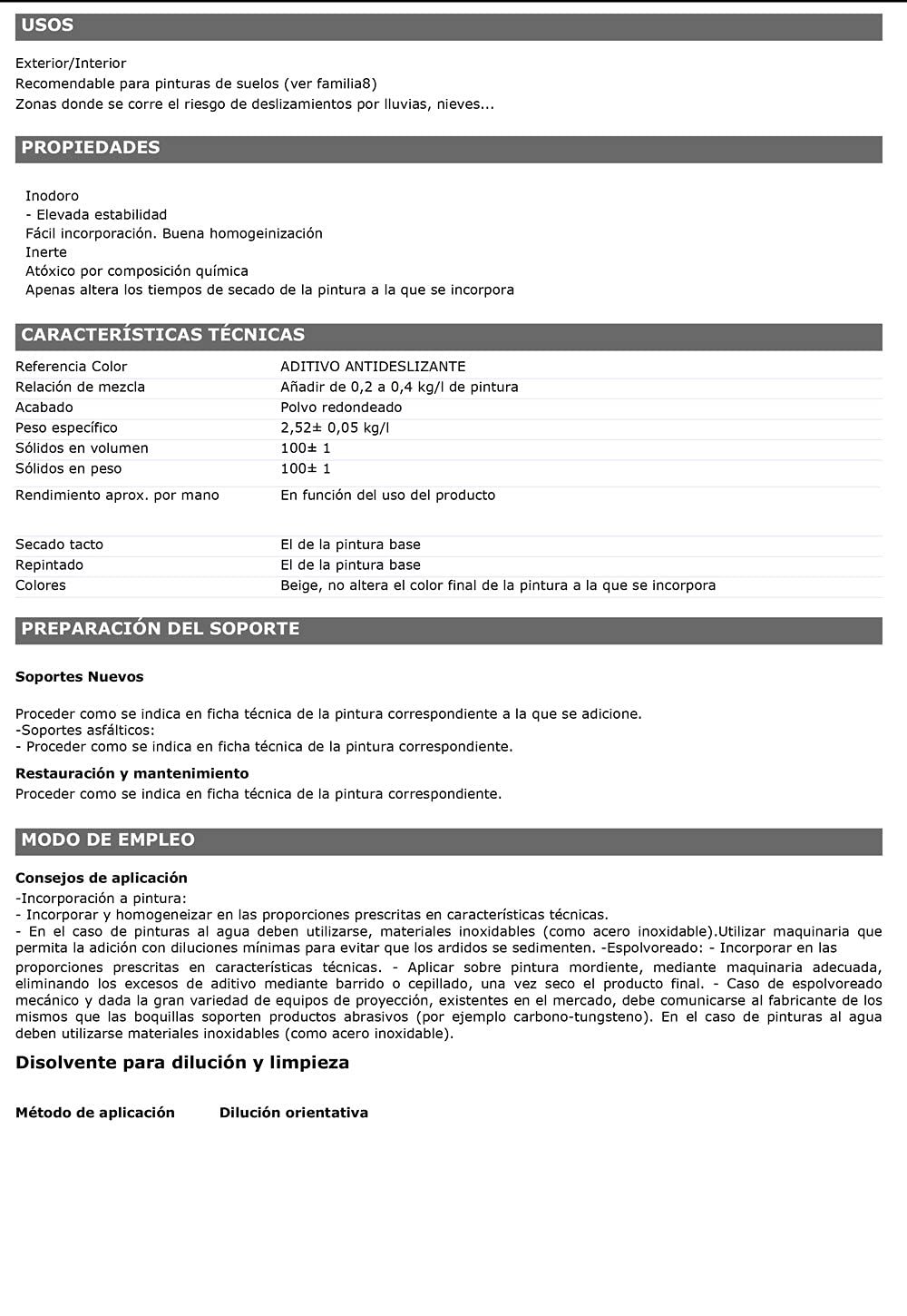 Aditivo Antideslizante en Polvo para Pinturas, Resinas o Barnices del Suelo (20kg)