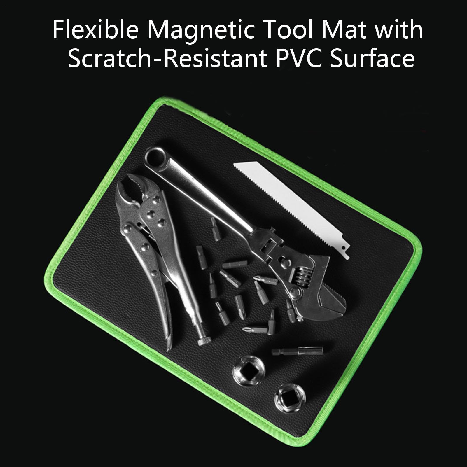 Magnetische Werkzeugmatte 32,3 x 24,8 x 0,7 cm Rutschfeste Halterung | Magnetmatte für Werkzeuge für Garage Werkstatt Auto Reparatur Auto Bau Projekt Schreibtisch und Arbeitstisch