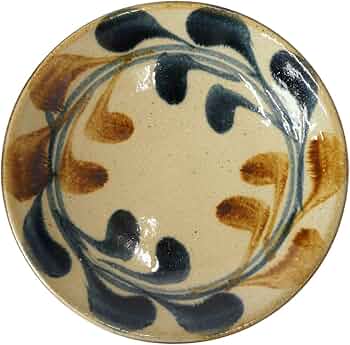 インテリア、沖縄陶器、大皿43cm、ダイナミックなデザイン