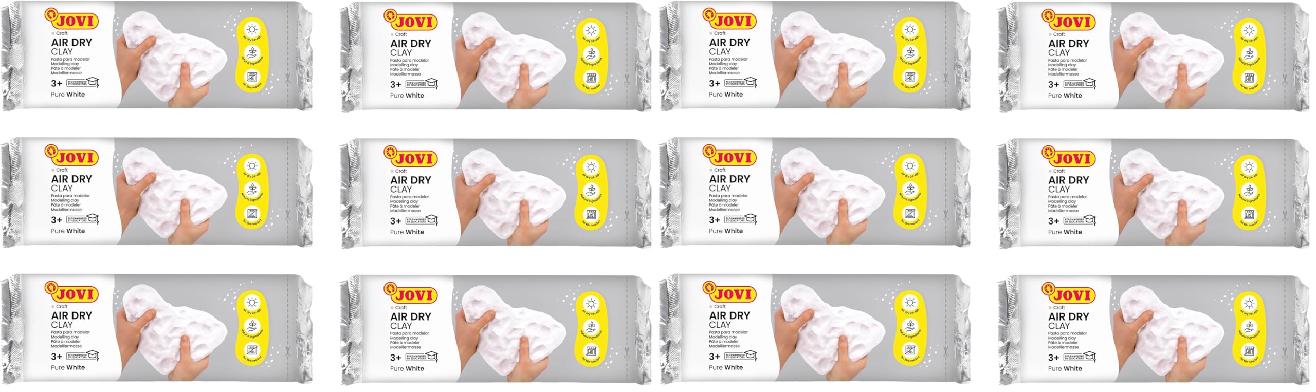 Argile autodurcissante Jovi blanche pour activités manuelles enfants 3 ans