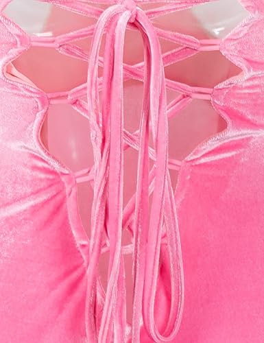 Miniatura 6 de Disfraz de conejita de anime para mujer, traje de una pieza, con cinta para la cabeza, conjunto de catsuit de cosplay de Halloween