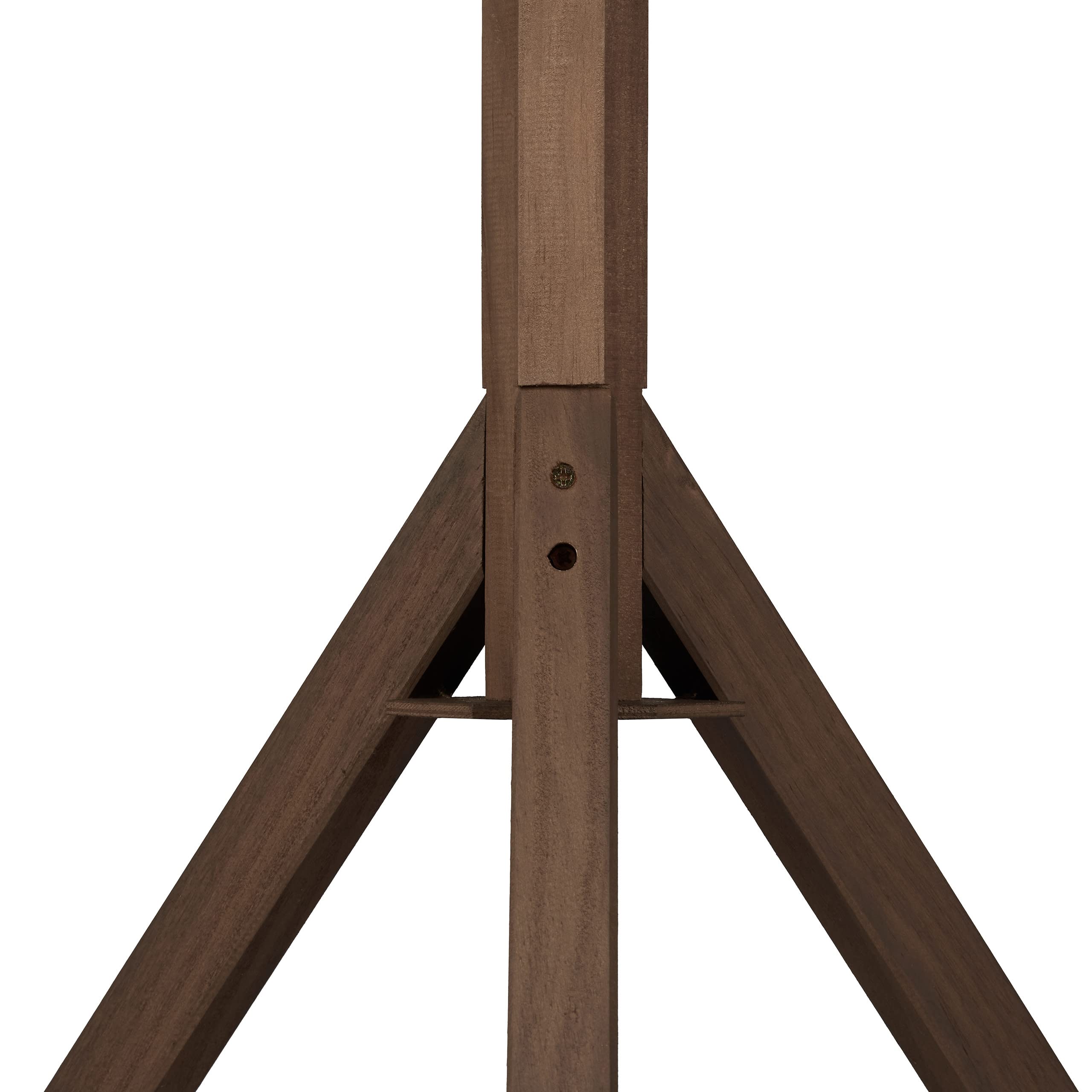 Relaxdays Mangiatoia per Uccelli con Supporto, Casetta con Tetto Resistente alle Intemperie, HLP: 120x62x55 cm, Marrone