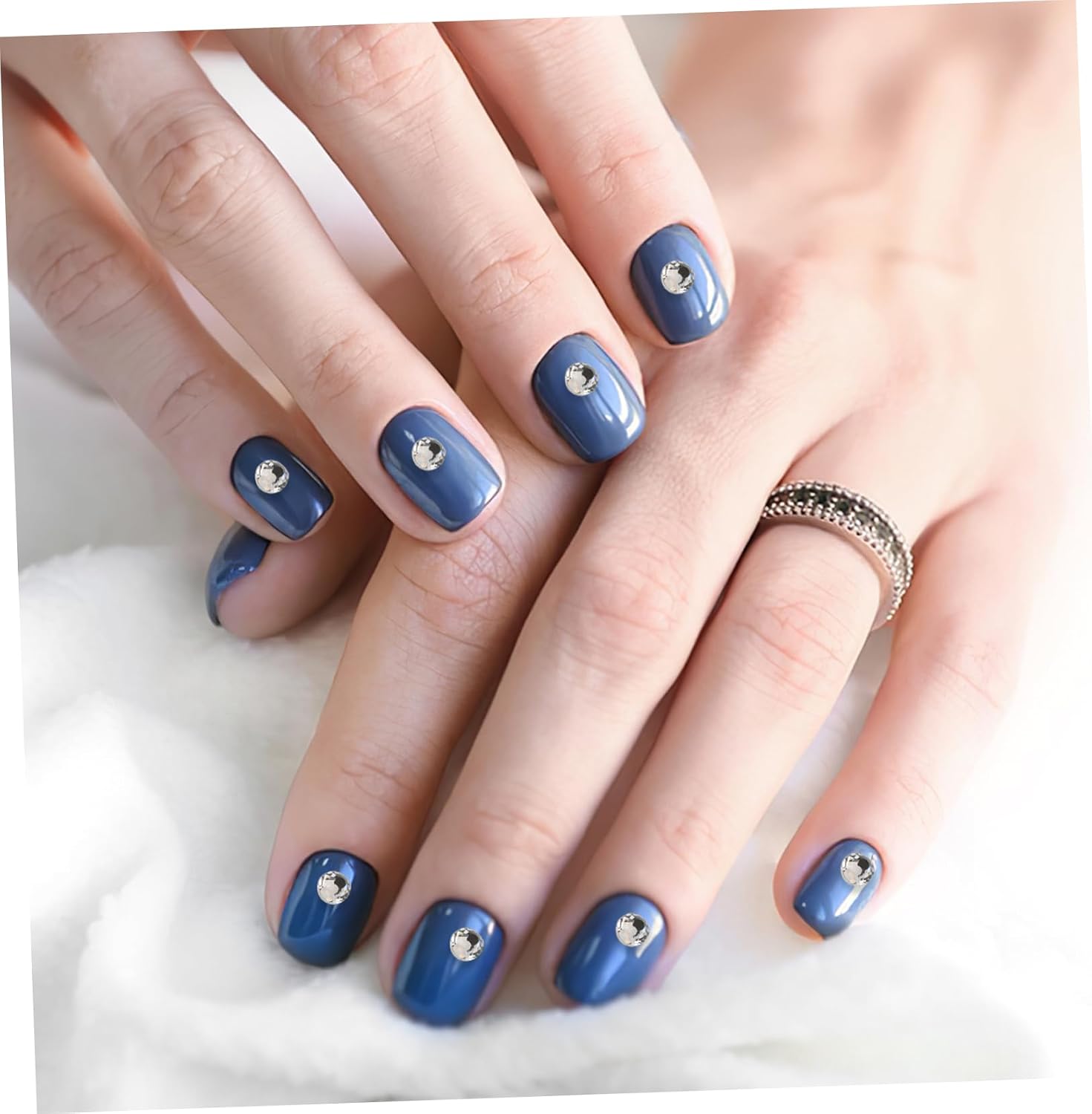 3sets Nail Art Rhinestones Compartment Plastic Box Flat Back Gems for Manicure Easy to Use Nail Jewelry Decor for Home and Salon Includes Tweezer for Precision Application
