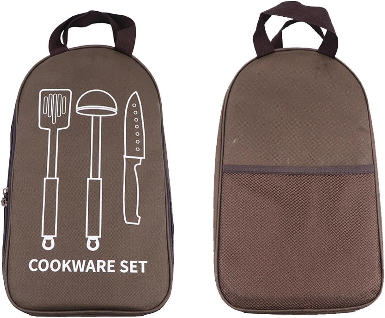 Outdoor Cutlery Storage Bag Handheld Kitchenware Cookware Bag Travel Storage Bag Camping Picnic Bag Brown, Black, Green, Colour Brown, Black, Green, Colour