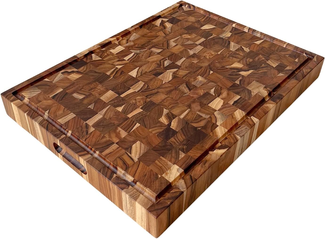 Premium End Grain Teak cutting board 15"X20"x2" by Frank