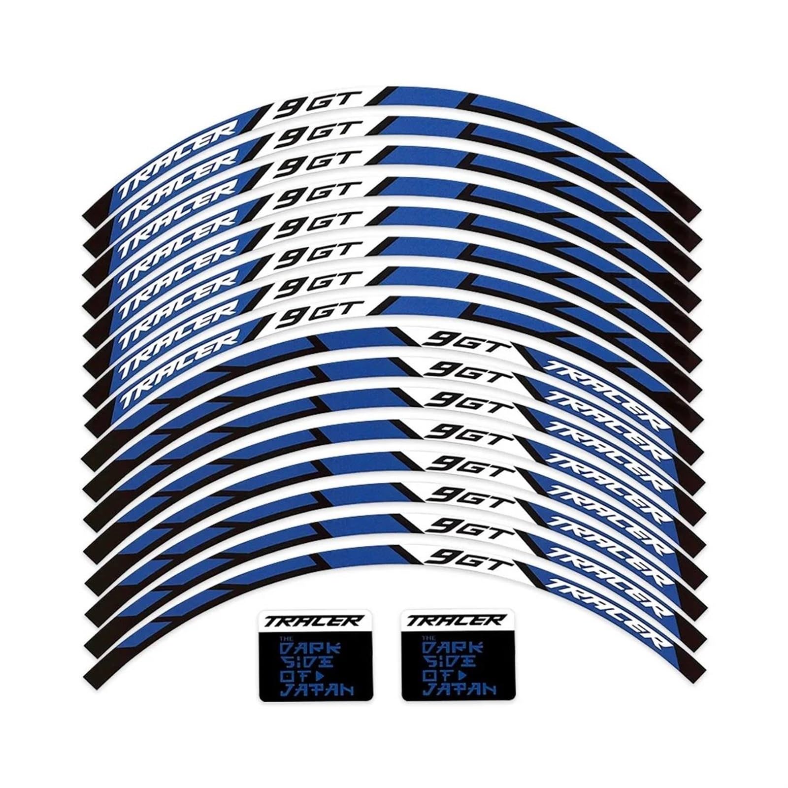 Stickers Motorcycle Wheel Stickers Night Reflective Decorative Rim for Tracer 900 GT 9(Style 2)