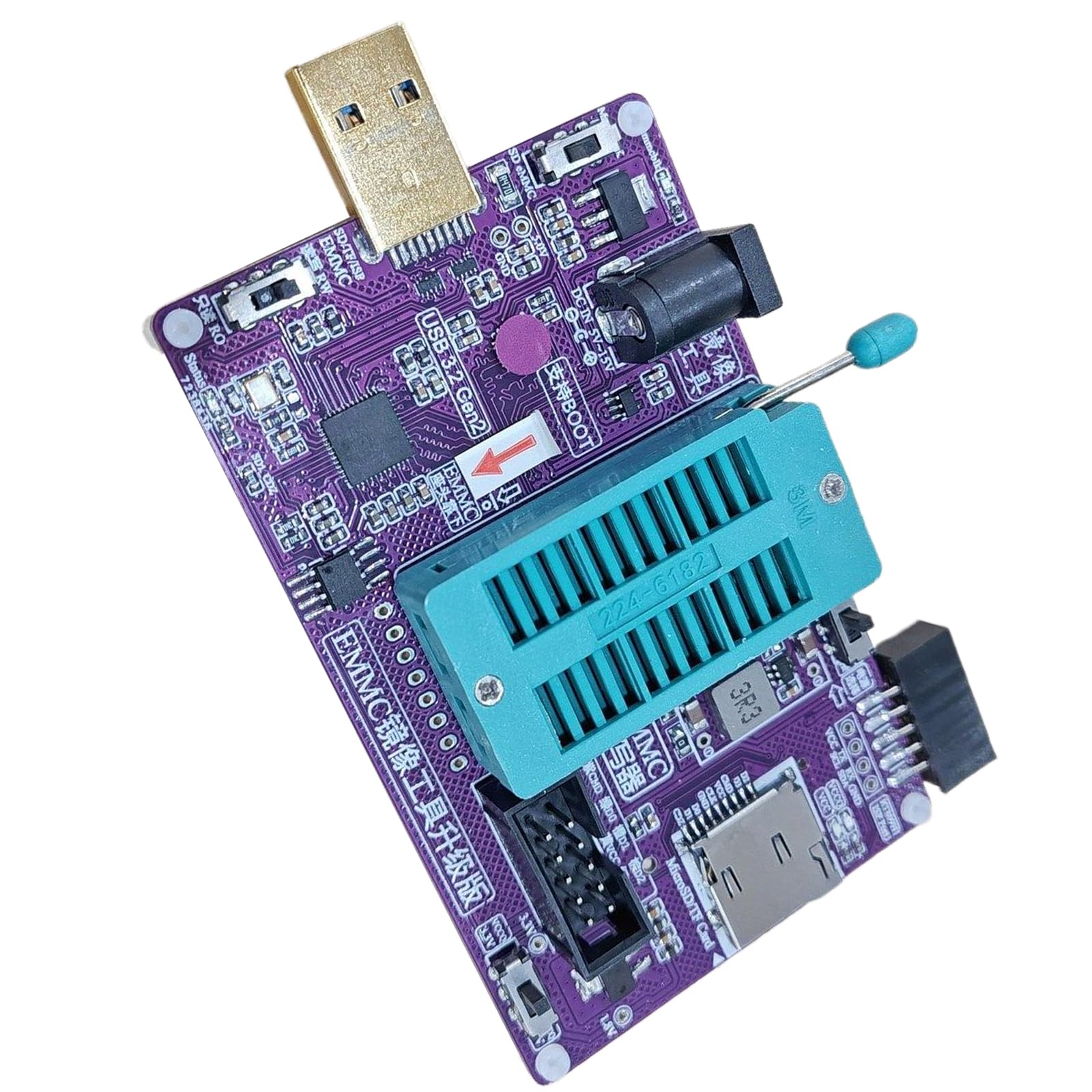 EMMC - Dispositivo di imaging con adattatore USB 3.0, supporto 809H per una programmazione efficiente dei chip e un programmatore portatile di backup