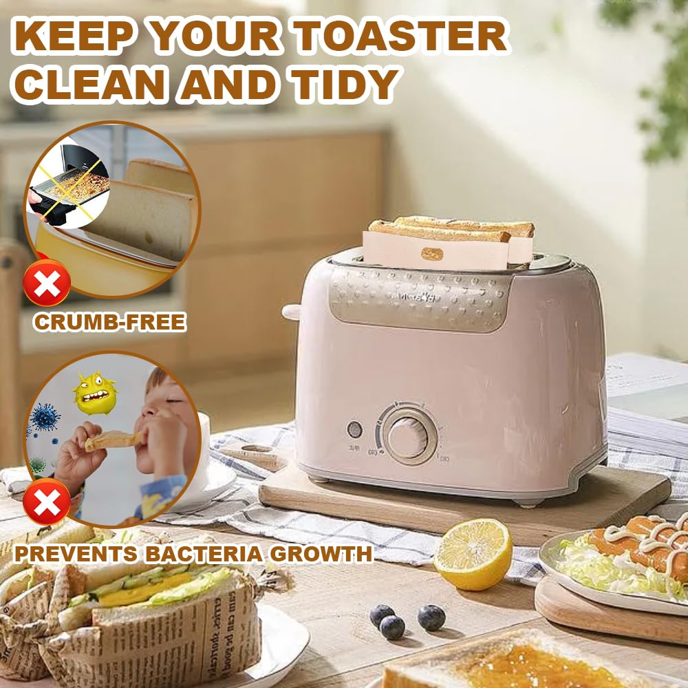 LSRVNM Sacchetti per Tostapane, 12 Pezzi Sacchetti per Toast Non Adesivi, Sacchetti per Sandwich Riutilizzabili, Sacchetti da Forno per Toast per Panini, Pizza Microonde, Forno, Grill