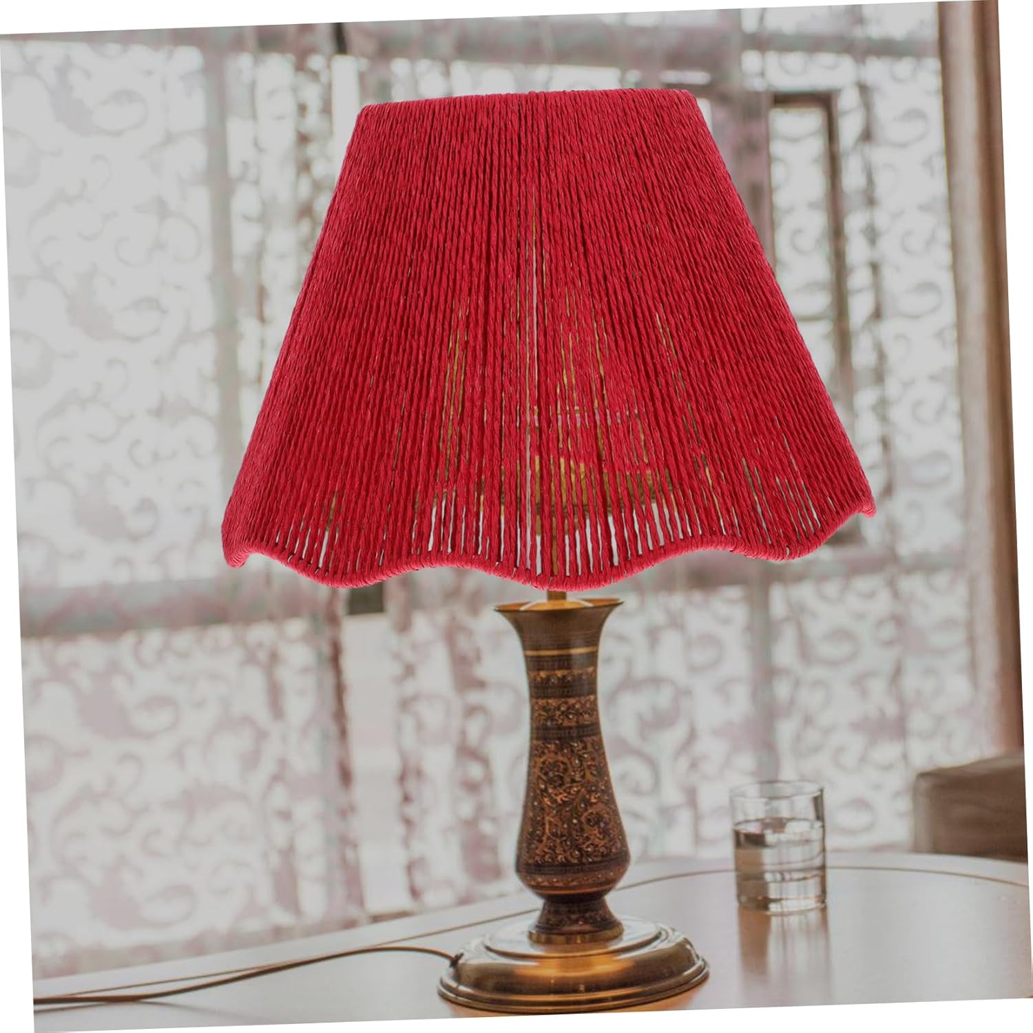 Woven Lamp Shade Replacement Cover Elegant Light Fixture for Table and Floor Lamps for Home and Restaurant Decor and Compatible