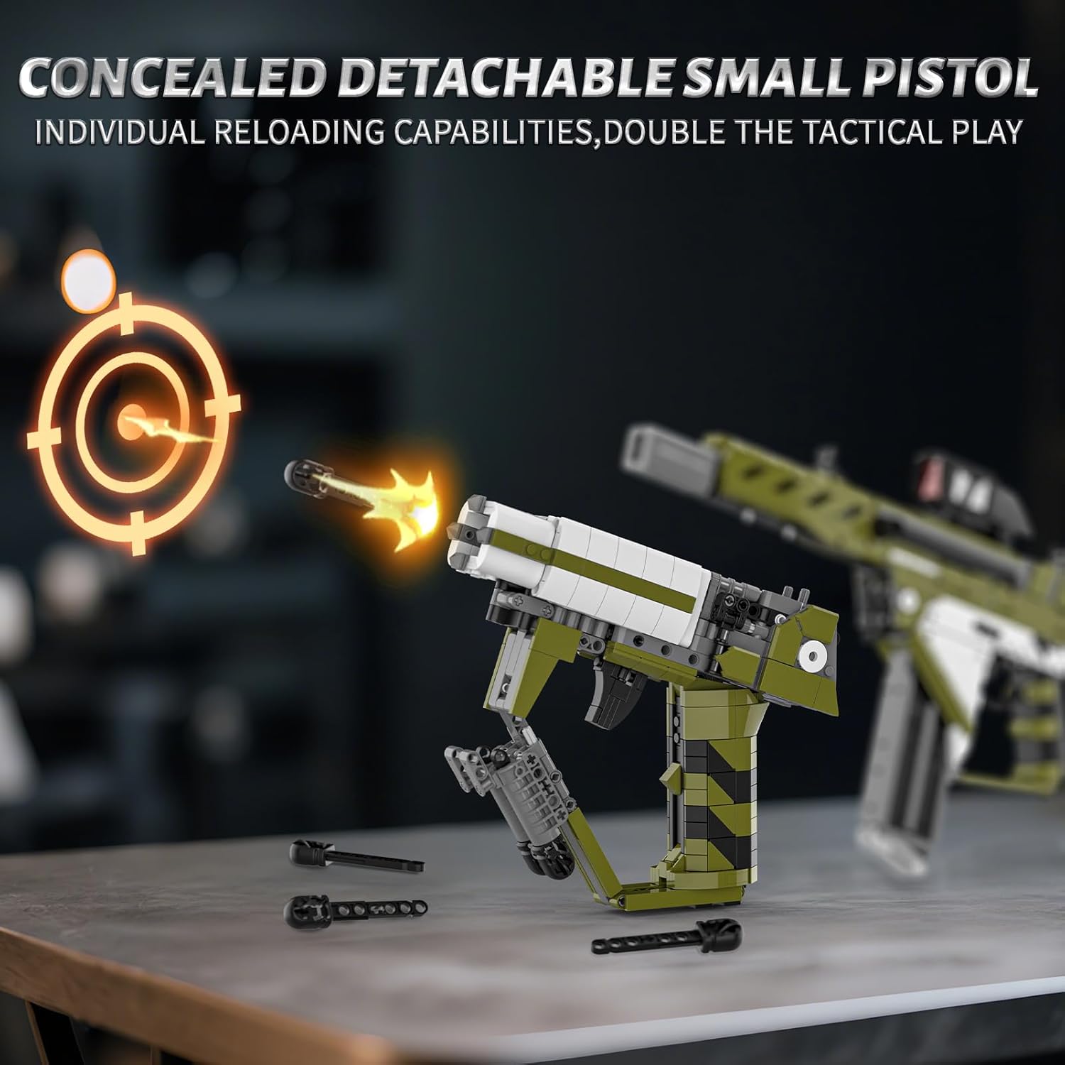 Mould King 14032 Building Block Gun for Adults, 1:1 Scale Tactical Design Building Sets, STEM Construction Toy for Teens Age 14+, Collector's Display Model (2848 Piece)