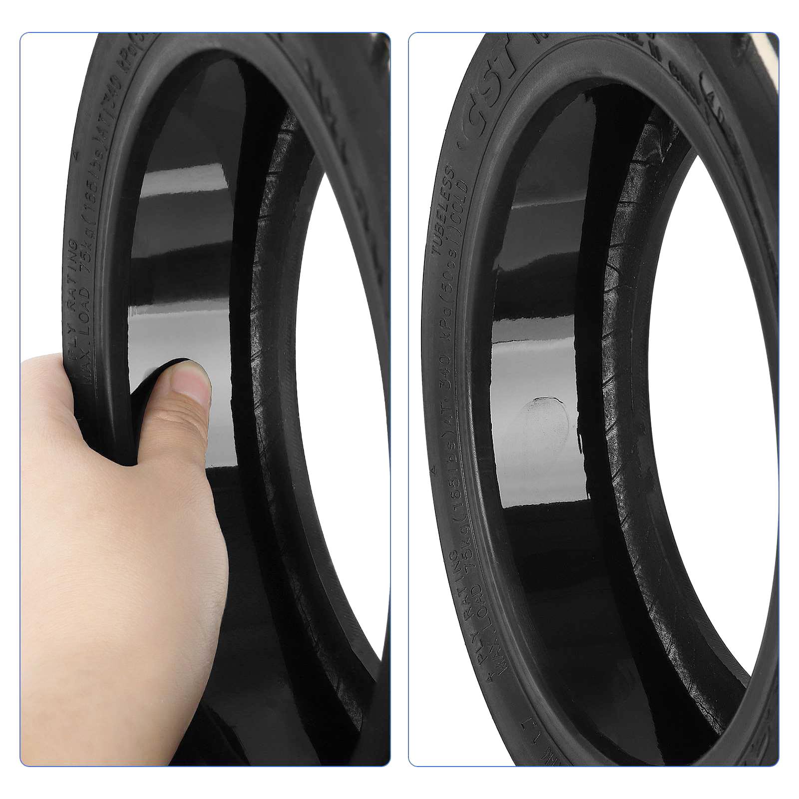 Pneumatici autoparanti da 9,5 x 2,50 pollici per NIU KQi3 Sports/Pro/Max, pneumatici senza camera da 9,5 pollici, auto-parazione, ruote di scorta con valvola (2 pezzi)