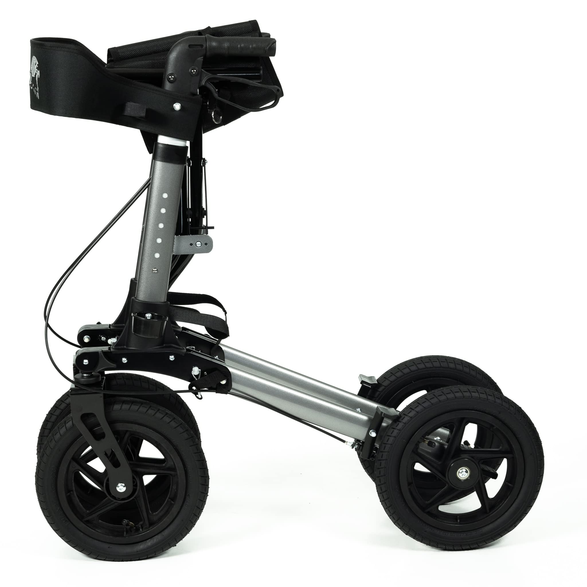 Outdoor Rollator Falcon - mit großen Luftreifen, Geländegängig und Klappbar (Anthrazit)