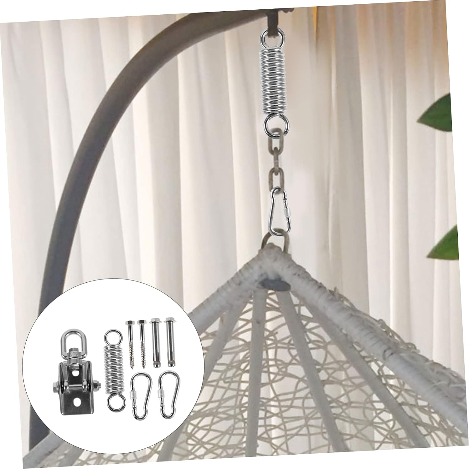 1Set Hammock Hanging Kit Heavy Duty Ceiling Mount with Hooks Easy Installation Durable and Corrosion Design for Hammocks and Heavy Bags for Indoor