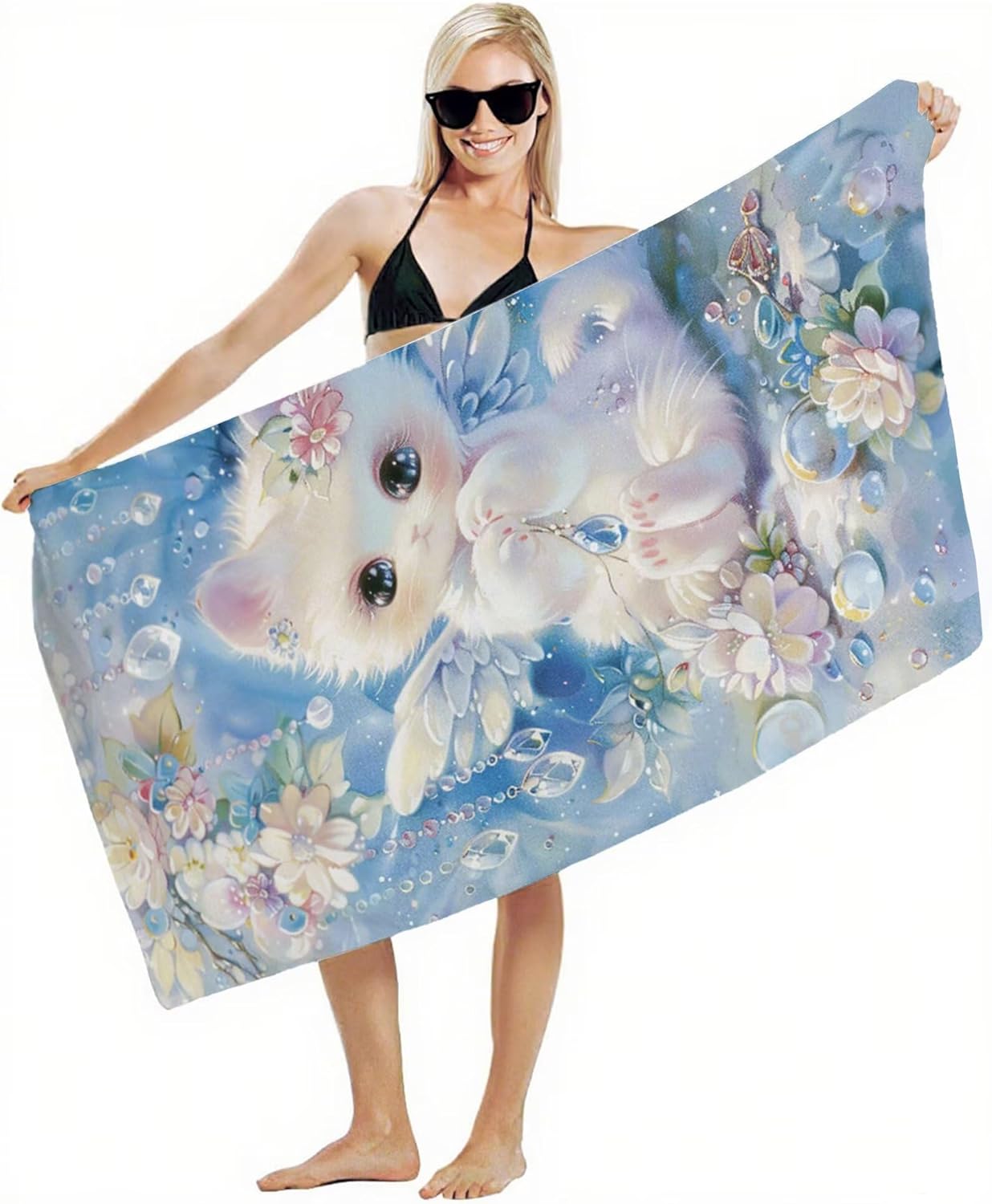 Beach Towel 90x180cm Bath Towels, Quick Dry Microfiber Towel, Sand Free, Super Absorbent, Lightweight, Compact Design, Towels for Bathroom Travel, Pool, Gym, Camping, Beach Vacation Essentials A2-195