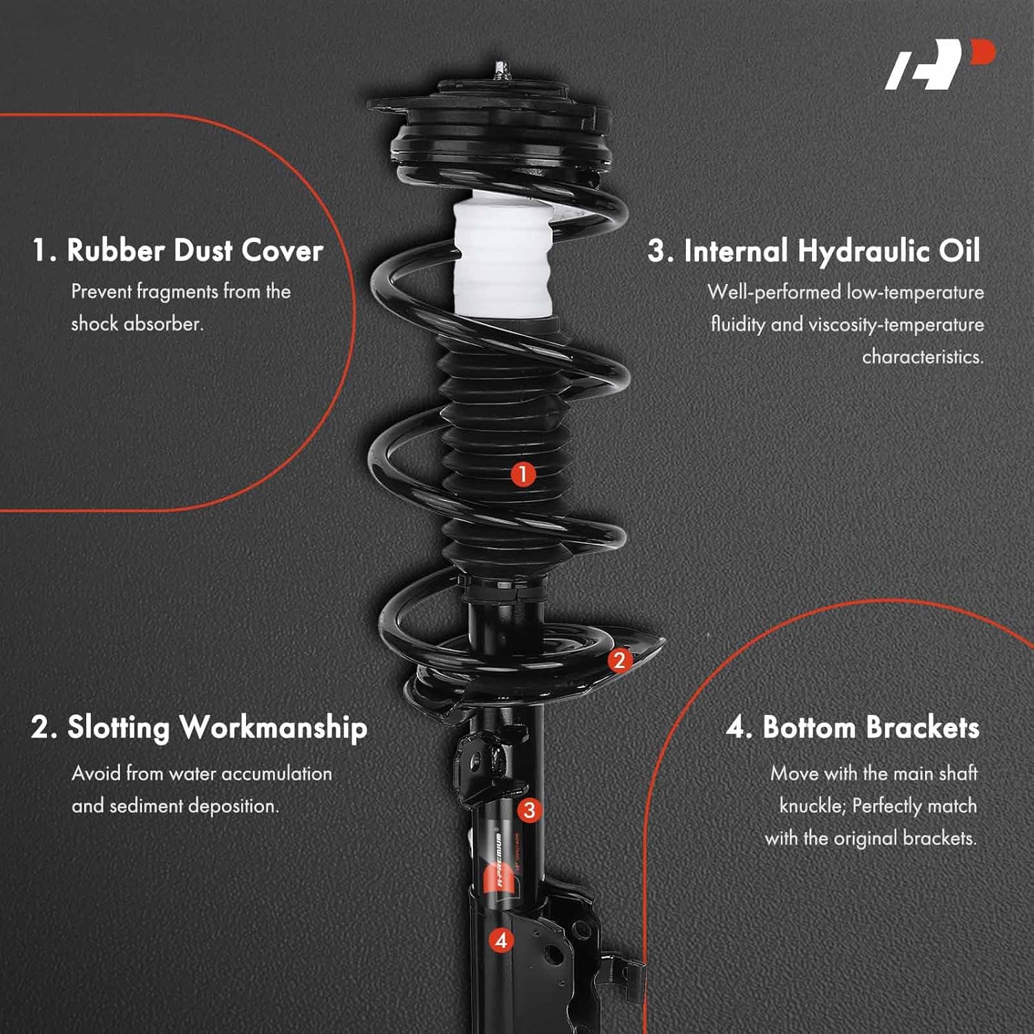 A-Premium Front Complete Strut & Coil Spring Assembly Compatible with Nissan Rogue 2008 2009 2010 2011 2012, AWD, 2-PC Set