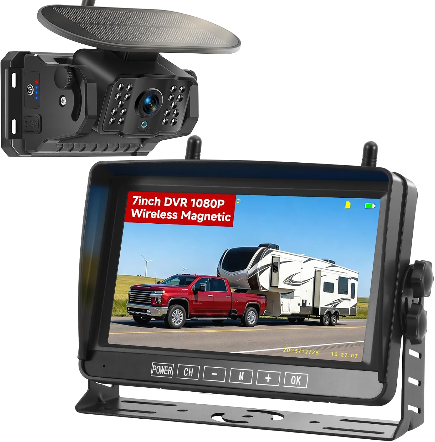 Magnetic Wireless Backup Camera for Truck, 7