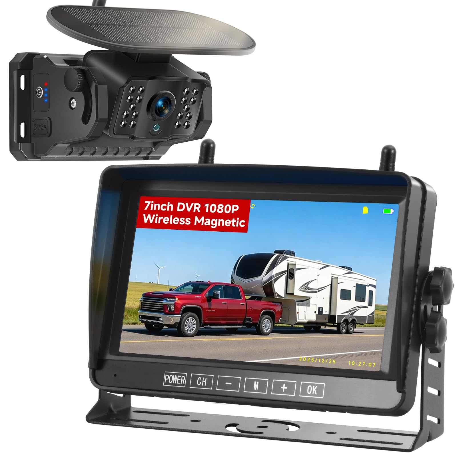 Venluna Magnetic Solar Wireless Backup Camera