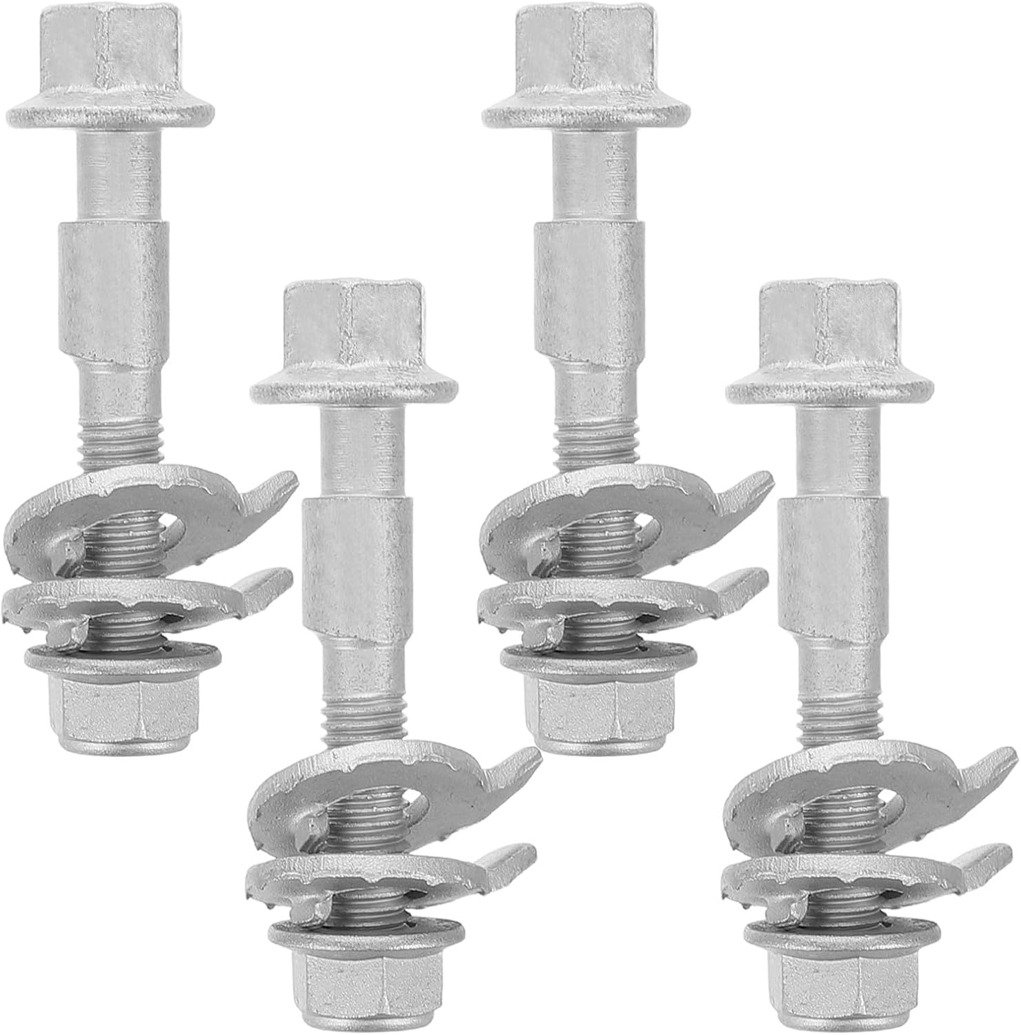 VALICLUD 4pcs Adjustable Cam Bolt Kit 12.9 Grade Eccentric Wheel Positioning Bolts 12mm X 0.7 for Car Wheel Alignment and Suspension Adjustment