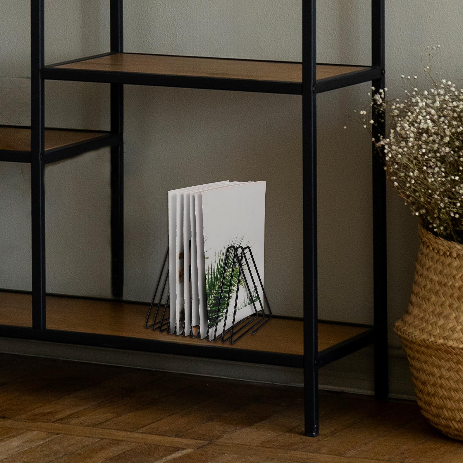 Porta documenti triangolare regolabile in metallo, 11 scomparti, minimalista, in filo nero, per ufficio, casa e scuola, elegante classificatore di file per una gestione efficiente dello spazio di