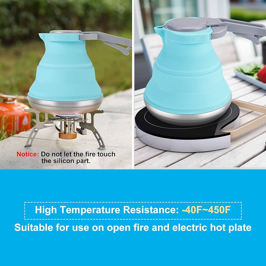 Camping Pots, Folding Silicone Camping Cook Pot, Silicone
