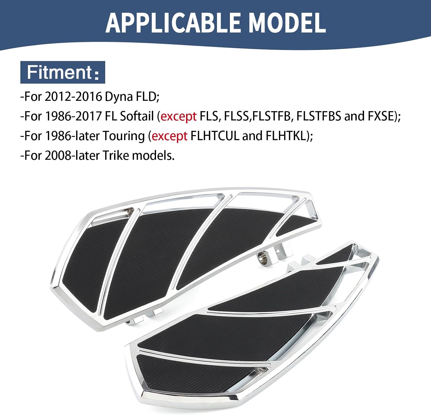 Motorcycle Floorboards Phantom Mini Foot Pegs Shifter Peg for Harley 86-later Touring Road Glide Road King Street Glide Electra Glide 12-2016 Dyna FLD 86-2017 Softail FL Fatboy