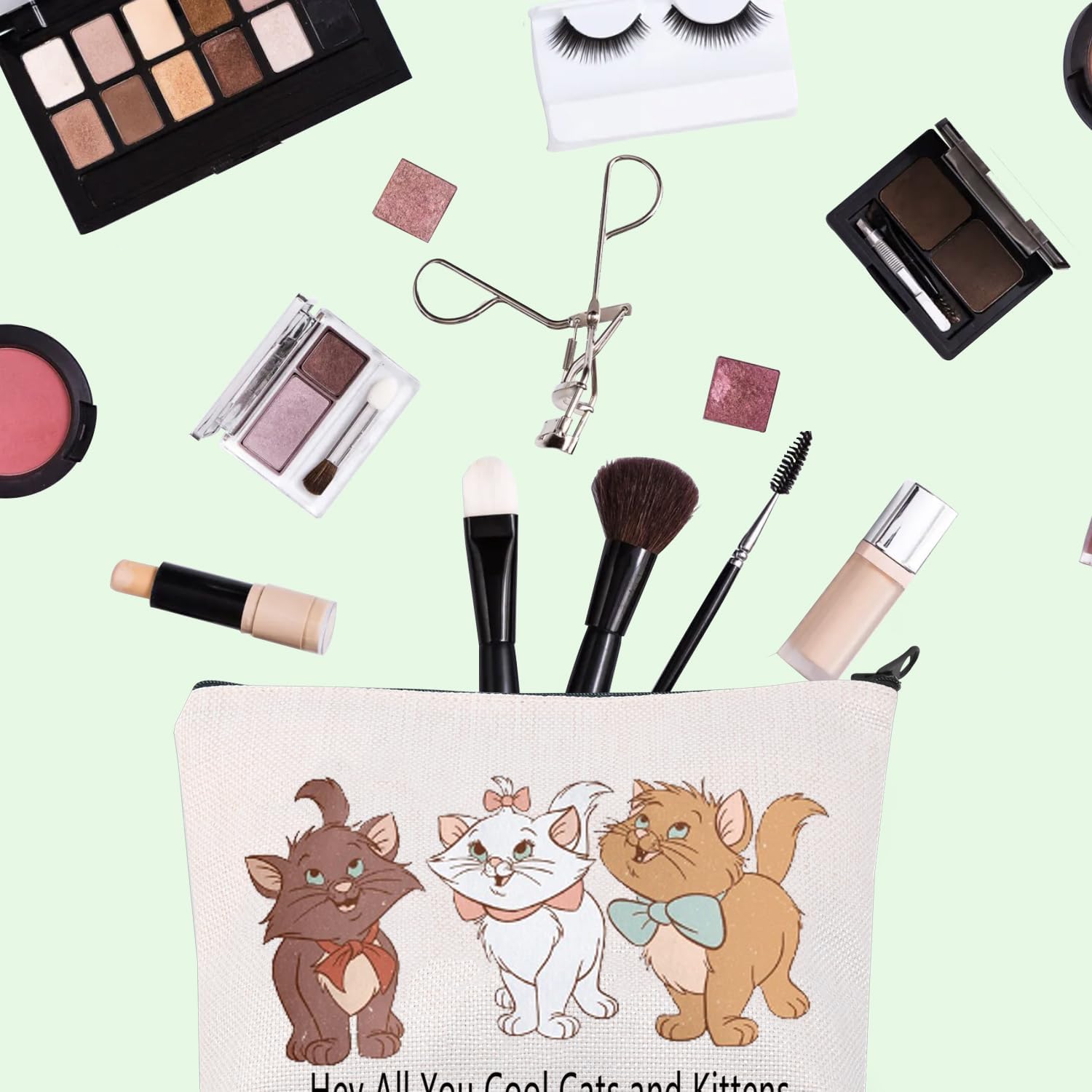 FOTAP Marie Cat Makeup Bag Cartoon Inspired Cosmetic Bag Best Friends Gift Cats Kitties Cosmetic Bag (Cool Cats) image 4