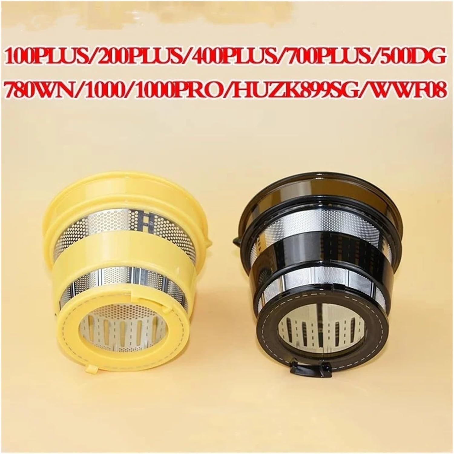 Juicer parts & accessories, 2pcs Lot Slow Juicer Spare Parts,Strainer Fine & Coarse Filter Net Of Juice Extractor HU-500DG,HU-100PLUS HU-780,for replacement