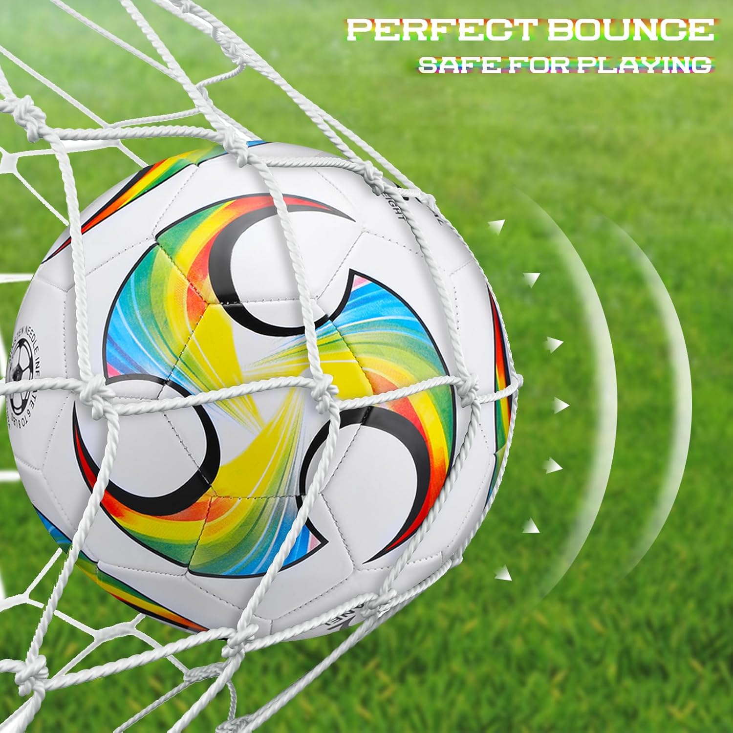 Deekin 6 Pcs Soccer Ball Bulk with Pump Needle Size 5/4/3 Deflated Official Soccer Ball for Indoor Outdoor Sport Practice Training Accessories for Child Teen Adult Game Back to School - Image 4