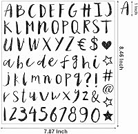 Vista 2 de Glitter Letter Stickers 810 Pieces 10 Sheets Alphabet Number Stickers,Self Adhesive Letters for Scrapbooking,Mailbox,Kitchen,Graduation Black