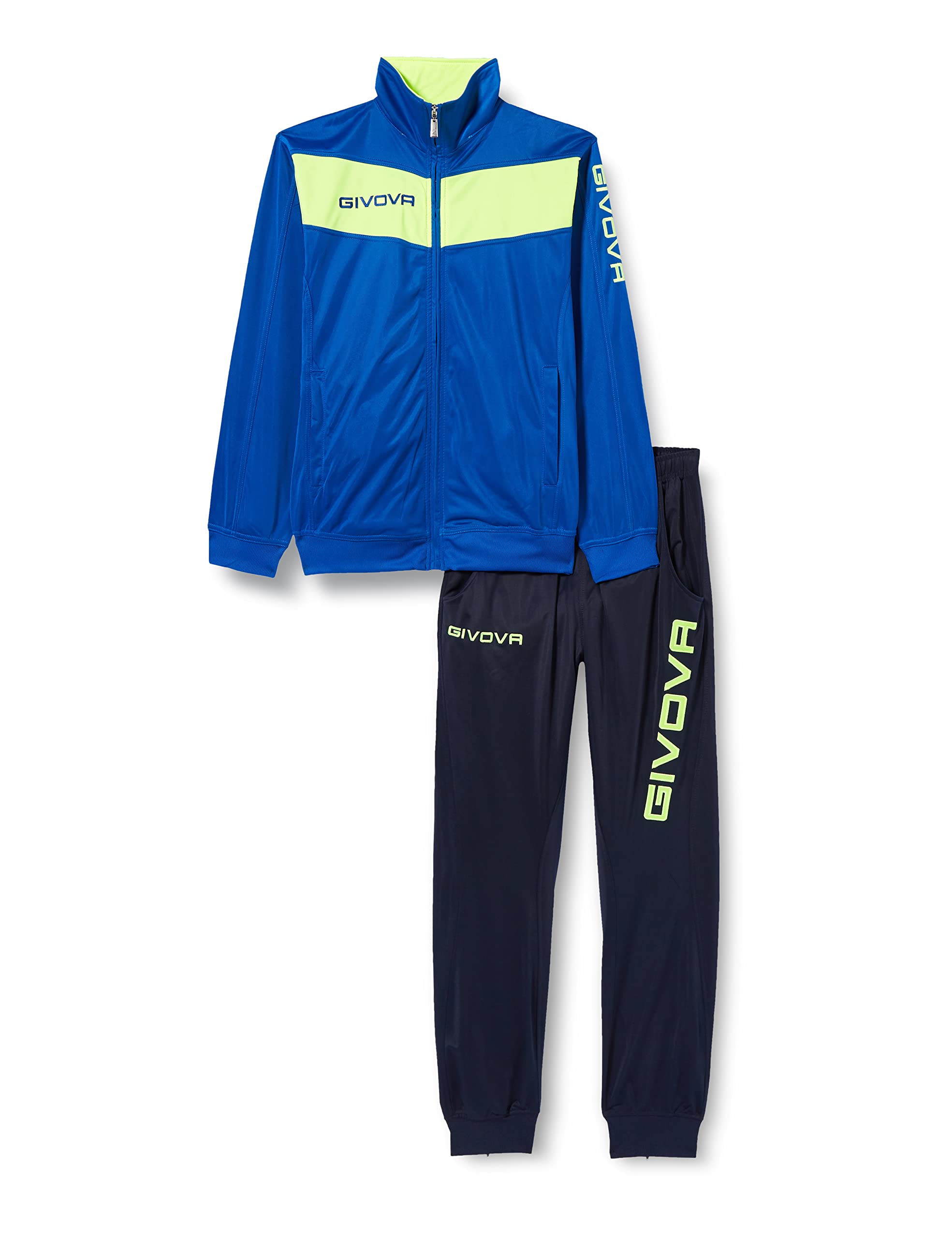Givova, chandal visa fluo, azul/amarillo fluo, XL