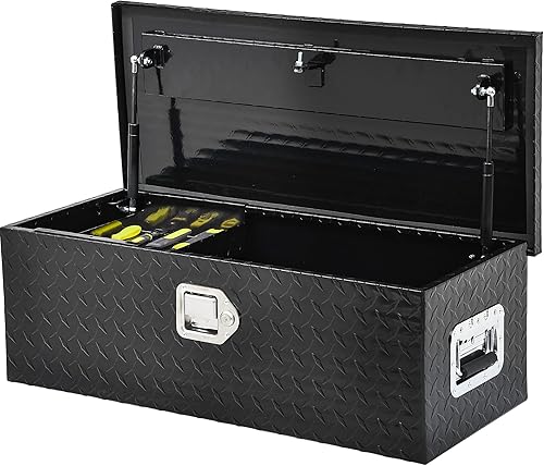 AUTOSAVER88 Caja de herramientas para caja de camión de 39 pulgadas, caja de herramientas de aluminio resistente, caja de almacenamiento impermeable