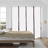 Vista 2 de MAYOLIAH Divisor de habitación de 4 paneles de 6 pies de alto, plegables, separadores de privacidad para pared interior, separador de habitación