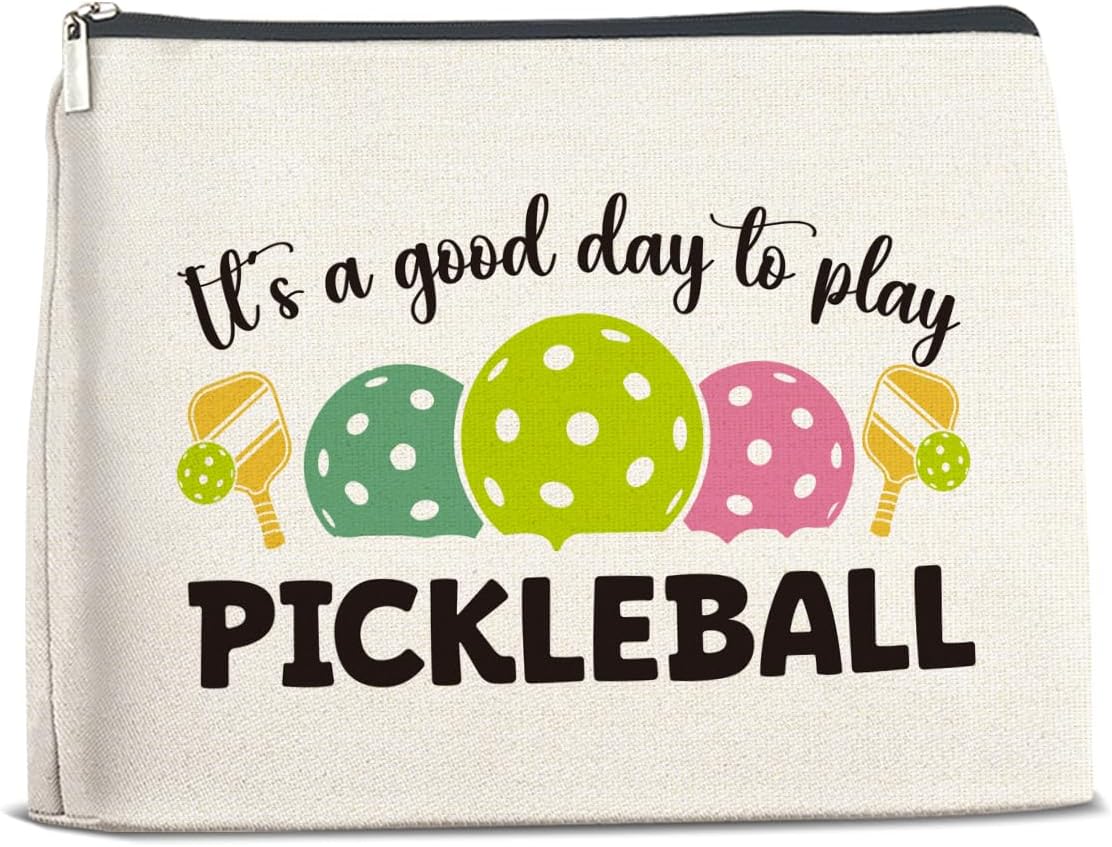 Pickleball Gifts Cosmetic Bag - Pickleball Accessories Zipper Makeup Pouch Small Makeup Bag (1Pcs)
