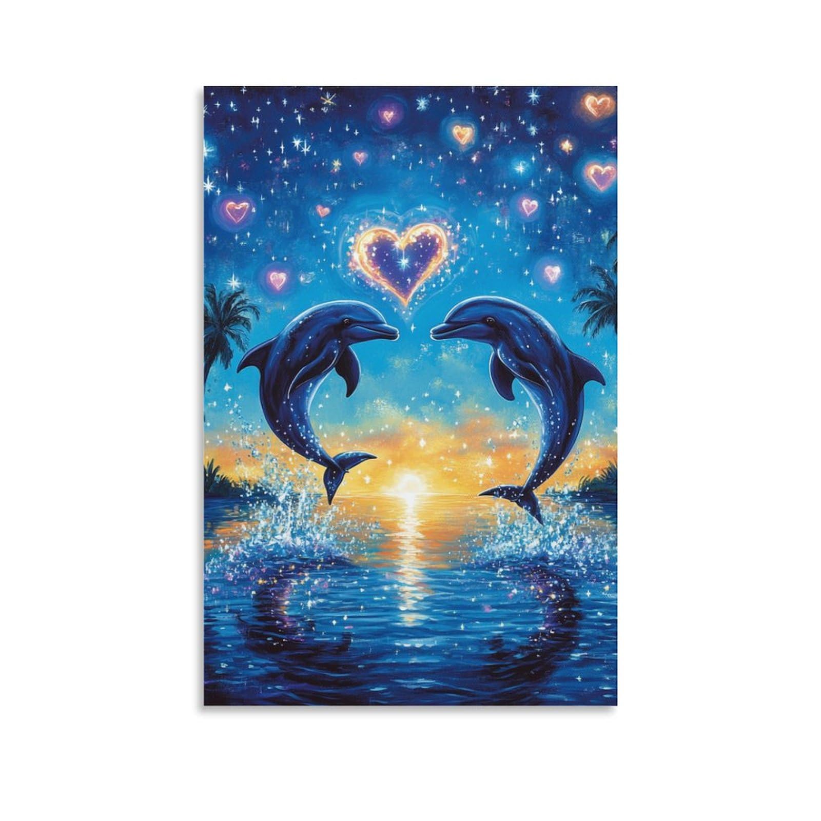 Cuadro decorativo pinturas murales de delfín para impresiones lienzo 6